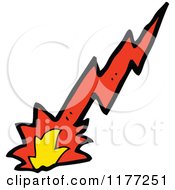 Cartoon Of A Red Bolt Royalty Free Vector Clipart