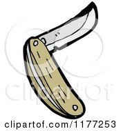Cartoon Of A Switchblade Royalty Free Vector Clipart by lineartestpilot