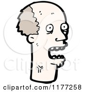 Cartoon Of A Scared Man Royalty Free Vector Clipart