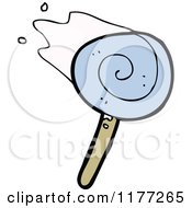 Cartoon Of A Green Lolipop And Slobber Royalty Free Vector Clipart
