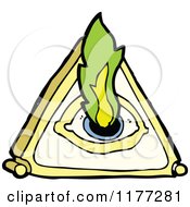 Cartoon Of A Mystical All Seeing Eye Royalty Free Vector Clipart