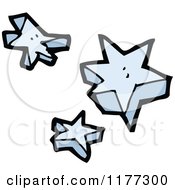 Cartoon Of Blue Stars Royalty Free Vector Clipart