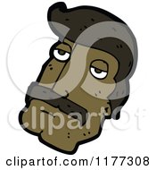 Cartoon Of An Annoyed Black Mans Face Royalty Free Vector Clipart