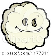 Cartoon Of A Happy Cloud Royalty Free Vector Clipart
