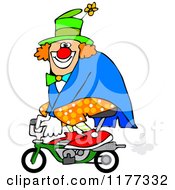Circus Clown Riding A Mini Bike