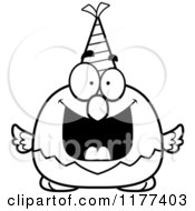 Poster, Art Print Of Black And White Happy Birthday Bald Eagle Wearing A Party Hat