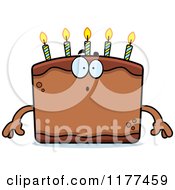 Cartoon Of A Surprised Birthday Cake Mascot Royalty Free Vector Clipart