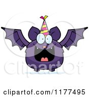 Poster, Art Print Of Happy Birthday Bat Wearing A Party Hat