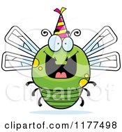 Poster, Art Print Of Happy Birthday Dragonfly Wearing A Party Hat