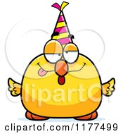 Poster, Art Print Of Drunk Birthday Chick Wearing A Party Hat