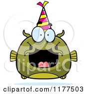 Poster, Art Print Of Happy Birthday Catfish Wearing A Party Hat