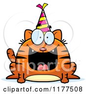 Poster, Art Print Of Happy Birthday Cat Wearing A Party Hat