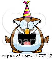 Poster, Art Print Of Happy Birthday Owl Wearing A Party Hat