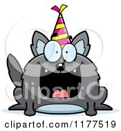 Poster, Art Print Of Happy Birthday Wolf Wearing A Party Hat