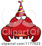 Poster, Art Print Of Drunk Birthday Crab Wearing A Party Hat