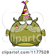 Poster, Art Print Of Drunk Birthday Catfish Wearing A Party Hat
