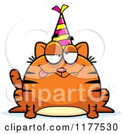 Poster, Art Print Of Drunk Birthday Cat Wearing A Party Hat