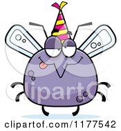 Poster, Art Print Of Drunk Birthday Mosquito Wearing A Party Hat