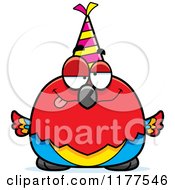 Poster, Art Print Of Drunk Birthday Parrot Wearing A Party Hat
