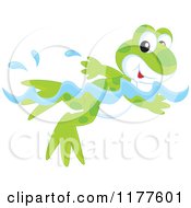Poster, Art Print Of Cute Frog Swimming