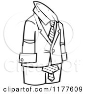 Poster, Art Print Of Outlined Empty Business Man Suit