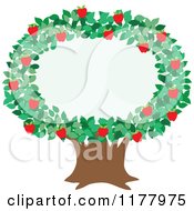 Poster, Art Print Of Apple Tree With A Foliage Frame