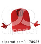 Clipart Of A 3d Red Foot Scale Character Shrugging Royalty Free CGI Illustration