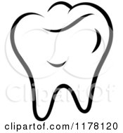 Poster, Art Print Of Black And White Molar Tooth 6