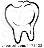 Poster, Art Print Of Black And White Molar Tooth 5