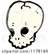Cartoon Of Skull Royalty Free Vector Illustration