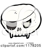 Cartoon Of Skull With An Eyepatch Royalty Free Vector Illustration