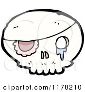 Cartoon Of Skull With An Eyepatch And Slime Royalty Free Vector Illustration