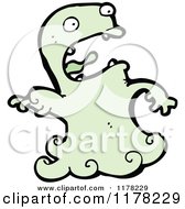 Cartoon Of A Green Ghoul Royalty Free Vector Illustration