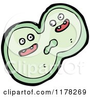 Cartoon Of Green Cells Royalty Free Vector Illustration by lineartestpilot