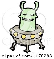 Poster, Art Print Of Space Alien In A Flying Saucer