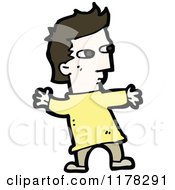 Cartoon Of A Boy Wearing A Yellow Sweater Royalty Free Vector Illustration