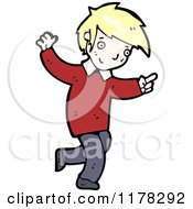 Cartoon Of A Blonde Haired Boy Royalty Free Vector Illustration