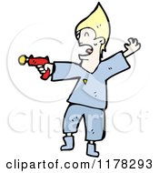 Boy Holding A Toy Gun