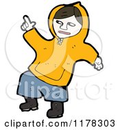 Cartoon Of A Boy Wearing A Hoodie Royalty Free Vector Illustration