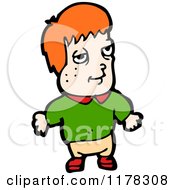 Cartoon Of A Red Haired Boy Royalty Free Vector Illustration