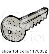 Cartoon Of A Key Royalty Free Vector Illustration by lineartestpilot