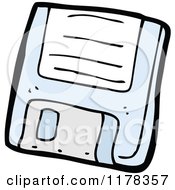 Cartoon Of A Floppy Disc Royalty Free Vector Illustration by lineartestpilot