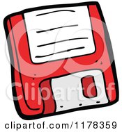 Cartoon Of A Computer Floppy Disk Royalty Free Vector Illustration