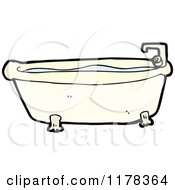 Cartoon Of A Claw Foot Bathtub Royalty Free Vector Illustration