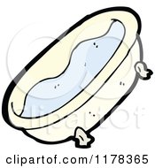 Cartoon Of A Claw Foot Bathtub Royalty Free Vector Illustration