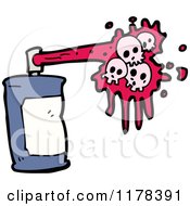 Poster, Art Print Of Spray Paint Can With Pink Skull Paint