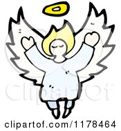 Cartoon Of An Angel Royalty Free Vector Illustration by lineartestpilot