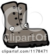 Cartoon Of A Leather Boot Royalty Free Vector Illustration by lineartestpilot