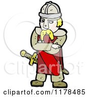 Cartoon Of A Viking Royalty Free Vector Illustration by lineartestpilot