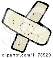 Cartoon Of Bandages Royalty Free Vector Illustration by lineartestpilot